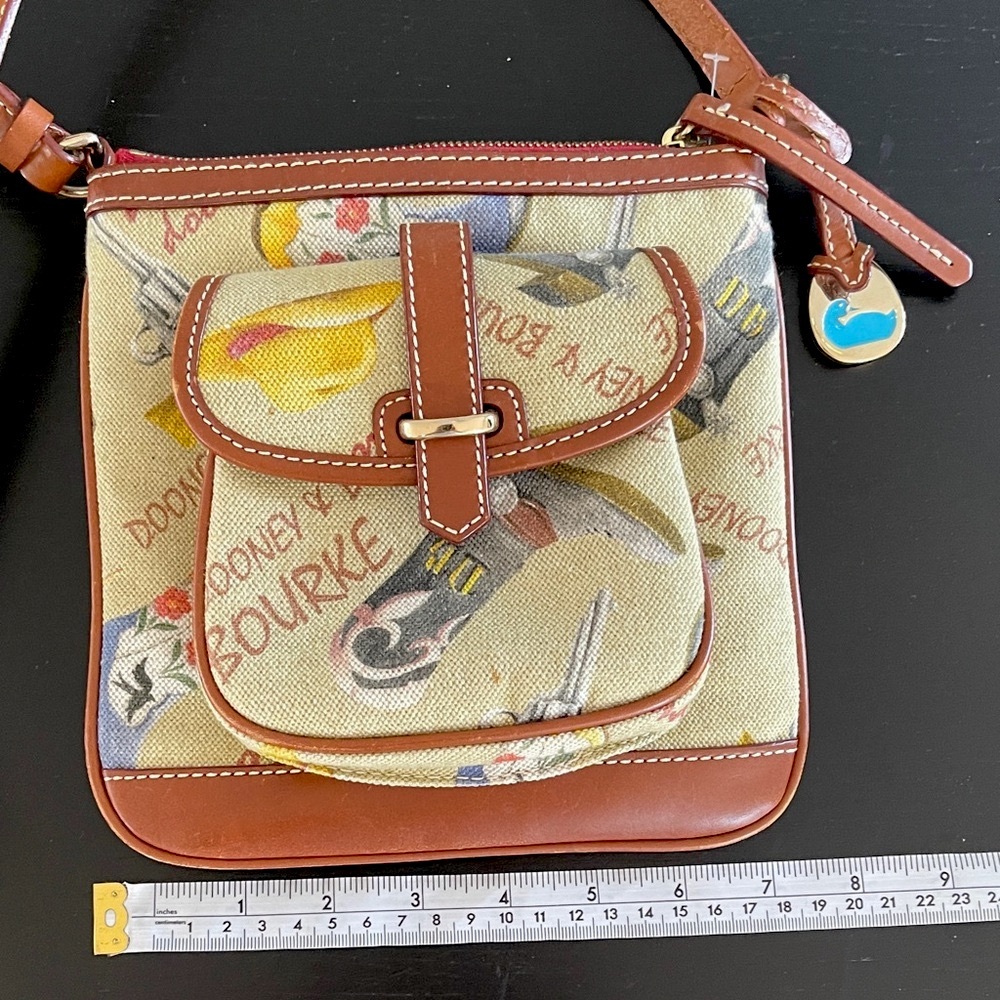 Dooney & Bourke Tan and Brown Crossbody Bag